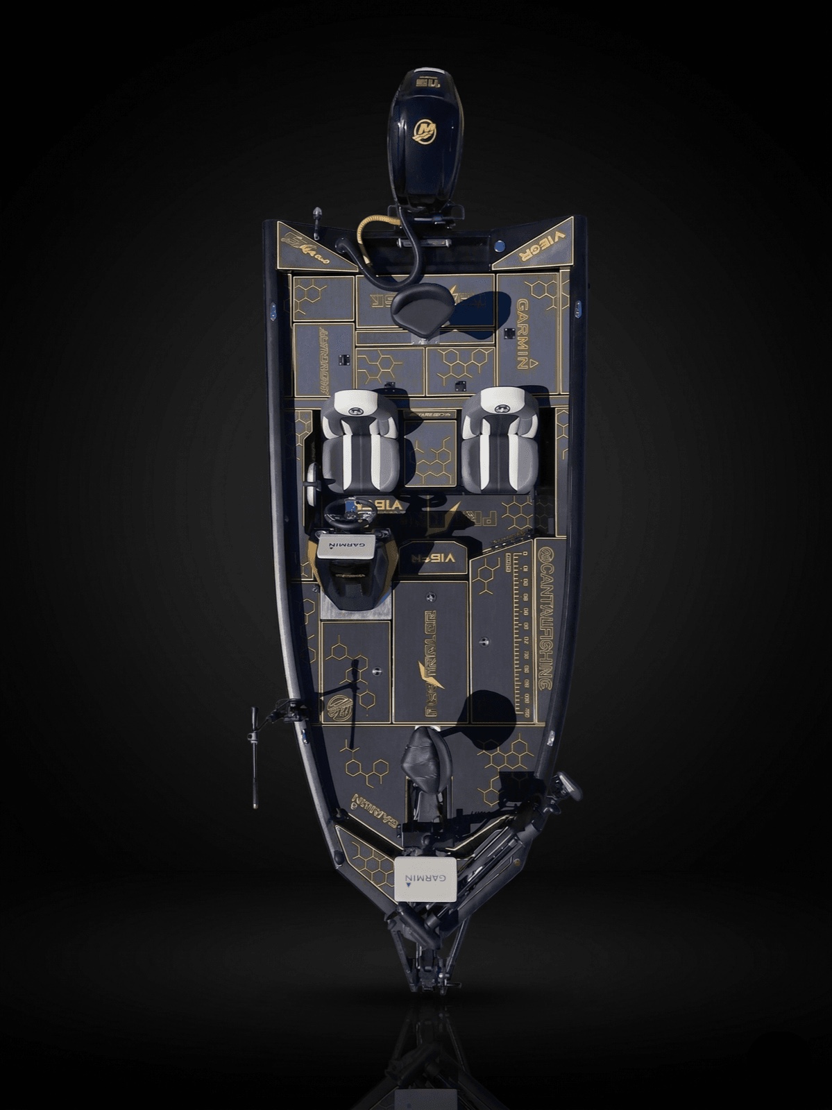 Bass boat, teinte Or